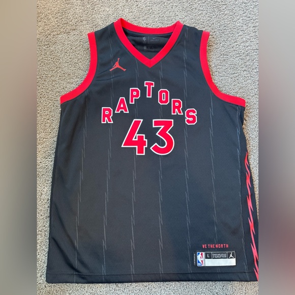Toronto Raptors Siakam Boys Basketball Jersey Size Large